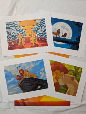 Disney Store 'The Lion King' Lithograph Set Of 4